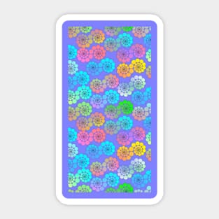 Graphic Spiraling Circles on Lavender Double Vertical Sticker